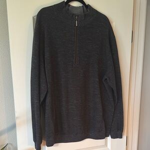 Tommy Bahama used Men's Gray halfZip Up Sweater